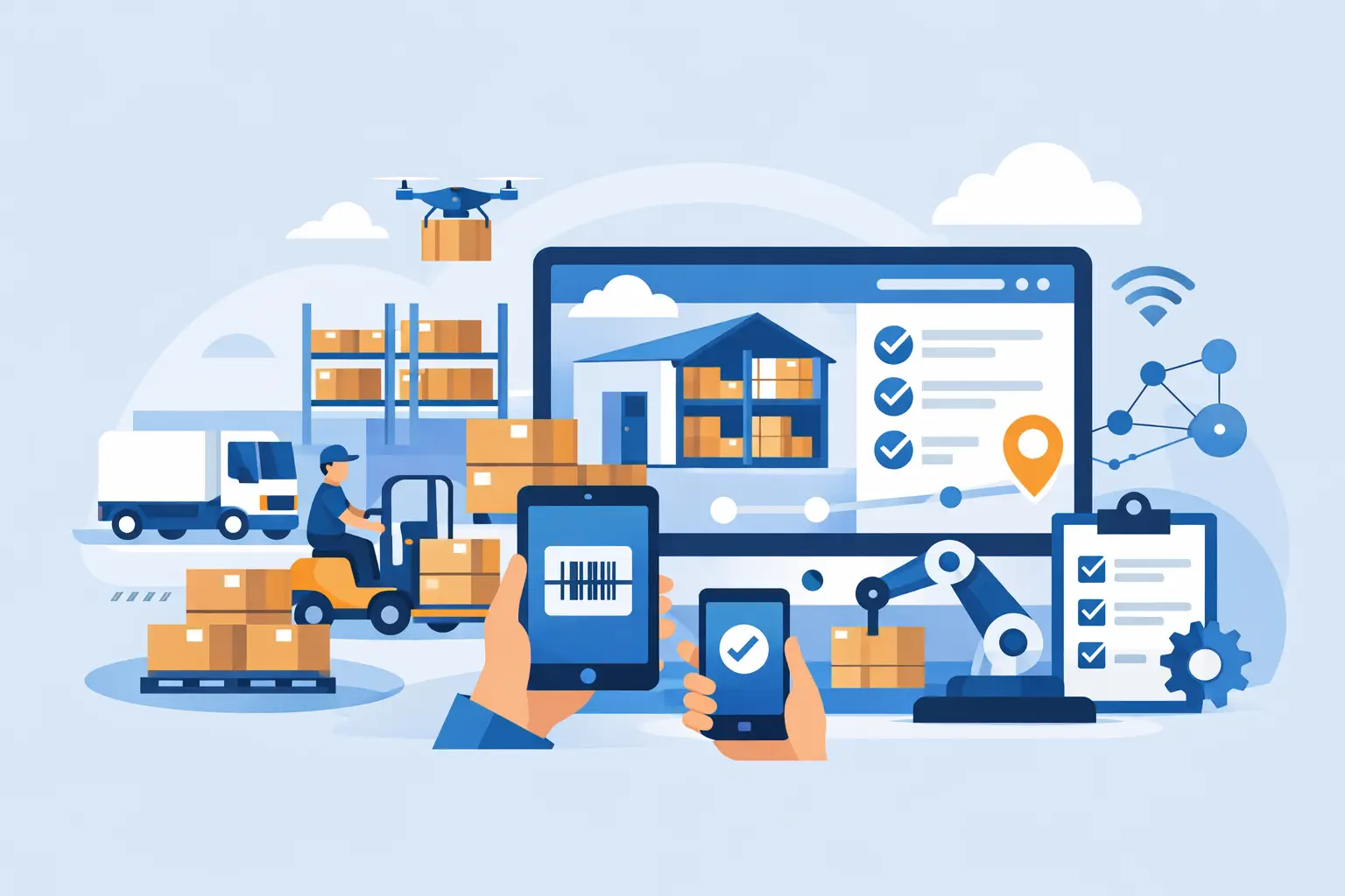 Digitizing warehouse processes with software